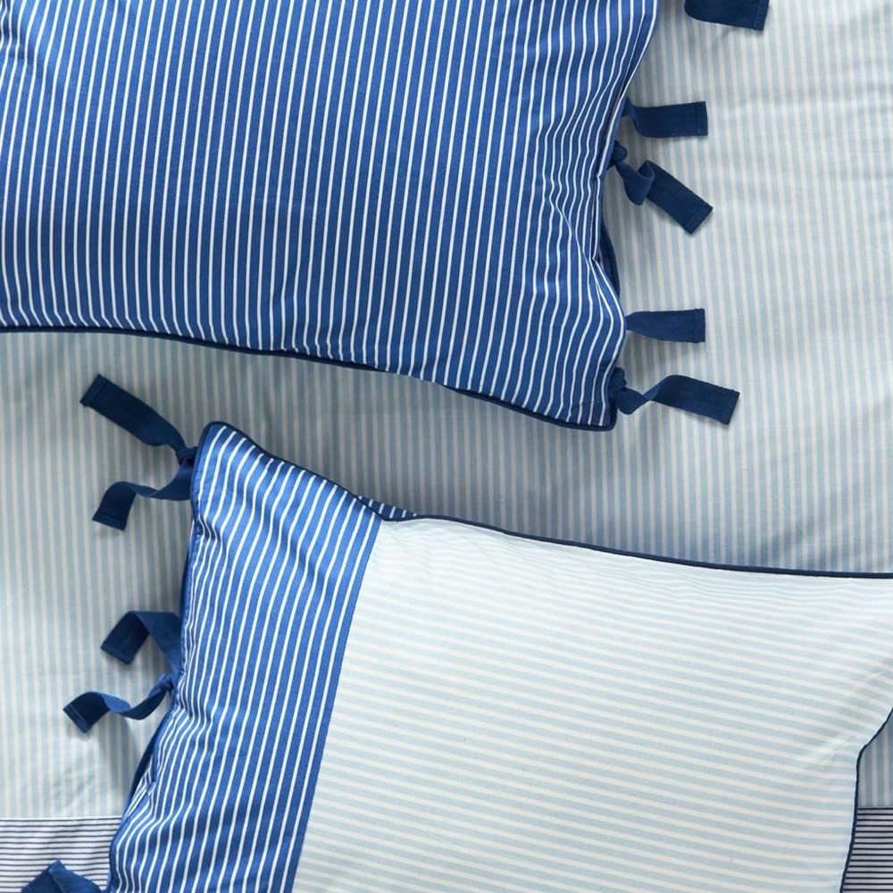 Anthropologie Livia Cotton Stripe Printed Shams, Set of 2